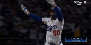 Mookie Betts crushes two-run home run, giving Dodgers lead over Blue Jays