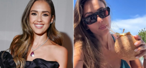Jessica Alba soaks up the sun in green bikini selfie