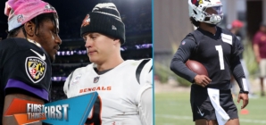 Joe Burrow slips underneath Lamar, Kyler Murray at bottom of Mahomes Mountain | First Things First
