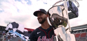 Eli White reflects on two-home-run day in Braves' win over Reds at Speedway Classic | MLB on FOX