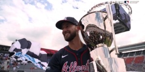 Eli White reflects on two-home-run day in Braves' win over Reds at Speedway Classic | MLB on FOX