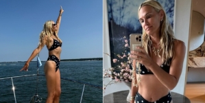 Actress Molly Sims posts bikini photos from relaxing family beach day