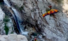 Screaming hiker airlifted to safety after falling down SoCal waterfall
