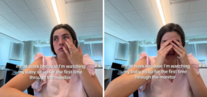 Working Mom Left in Tears Over What She Sees on Baby Monitor