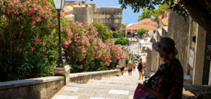 Tourist Stuck at Top of Stairs With Suitcase—Plan To Get Down Goes Viral