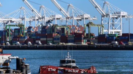 An oil spill, a sprained ankle and a damaged boat: What we know about the Long Beach cargo ship mishap