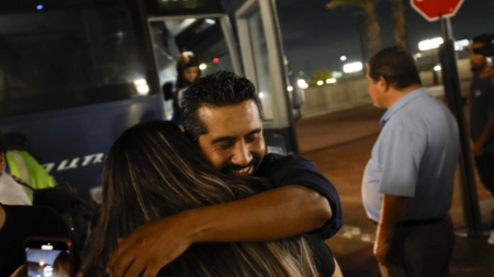 A strawberry delivery driver arrested by Border Patrol tries to make his way home