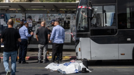 Palestinian gunmen kill five people in attack on Jerusalem bus stop