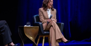 Commentary: These are thirsty times. No wonder Kamala Harris’ book tour is a fan fest