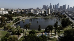 Drugs, crime and homelessness plague MacArthur Park. Can a fence rescue it?