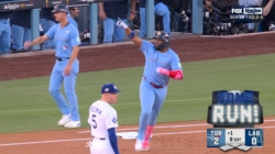 Davis Schneider & Vladimir Guerrero Jr. hit back-to-back home runs to give Blue Jays early lead over Dodgers