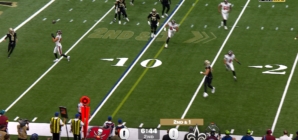 Buccaneers’ Anthony Nelson makes interception, trucks Saints’ Spencer Rattler, and scores touchdown