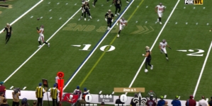 Buccaneers’ Anthony Nelson makes interception, trucks Saints’ Spencer Rattler, and scores touchdown