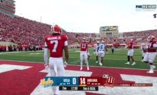 Fernando Mendoza finds Elijah Sarratt for a TD to put Indiana up 21-0 over UCLA