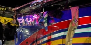 Dozens killed as 2 buses hit head-on in multi-vehicle crash in Uganda, police say