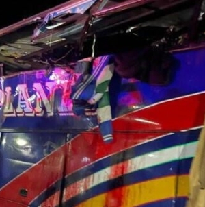 Dozens killed as 2 buses hit head-on in multi-vehicle crash in Uganda, police say
