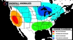 La Niña map shows snowfall forecast for each state this winter