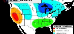 La Niña map shows snowfall forecast for each state this winter