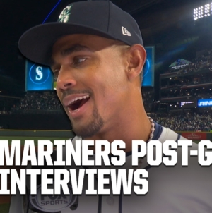 Julio Rodríguez, Cal Raleigh & Jorge Polanco on Mariners' long-awaited home playoff win vs,. Yankees