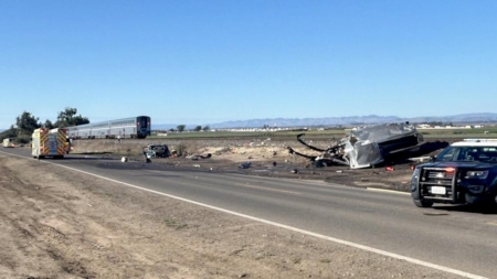 4 injured in truck vs. Amtrak train crash in Santa Barbara County