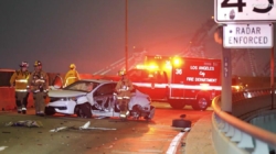 Wrong-way driver reportedly slams into car on L.A. bridge