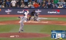 Blue Jays' Daulton Varsho crushes a two-run homer to tie game at 2-2 against Dodgers