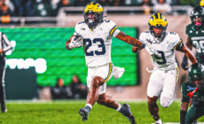 No. 25 Michigan Rushes For 200-Plus Yards in Win vs. Michigan State
