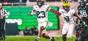 No. 25 Michigan Rushes For 200-Plus Yards in Win vs. Michigan State