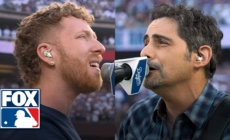 Brad Paisley & JP Saxe perform National Anthems ahead of World Series Game 3
