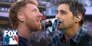 Brad Paisley & JP Saxe perform National Anthems ahead of World Series Game 3