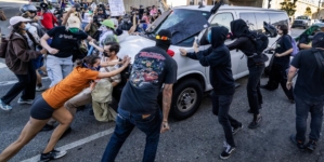 Photos: Anti-ICE protests gets heated on ‘National Shutdown’ day