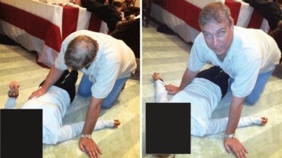 Former Prince Andrew Pictured on All Fours Over Woman in Epstein Files