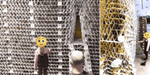 Girl topples massive beer coaster sculpture intended for Guinness World Records