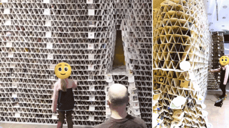 Girl topples massive beer coaster sculpture intended for Guinness World Records