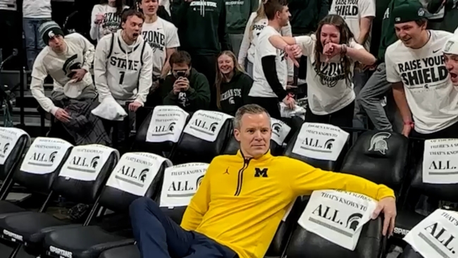 Michigan Coach Dusty May on Michigan State Fans: ‘No Way I’m Ducking This Smoke’