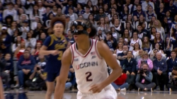 UConn’s KK Arnold Attacks the Rim for And-One Finish vs. Notre Dame
