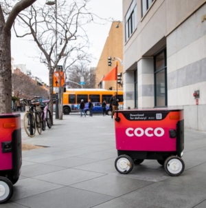 A delivery robot battles the elements in West Hollywood, gets support from online fans: ‘Go coco, go!’
