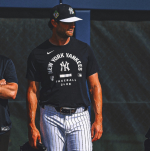 Yankees’ Gerrit Cole Throws 96.9 mph in 1st Session vs. Hitters Since Tommy John Surgery