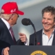 Actor Dennis Quaid joins Trump on stage at Texas campaign rally event