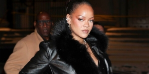 Rihanna exposes backside in wardrobe malfunction at A$AP Rocky’s fashion show