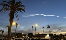 Southern California sky is lit up by Valentine’s Day SpaceX launch