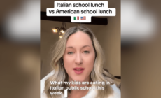American Mom’s Disbelief As She Compares Kid’s School Lunch in Italy to USA