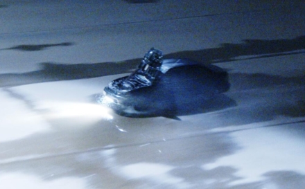 Stolen car suspect drives through L.A. River channel, leading authorities on a pursuit