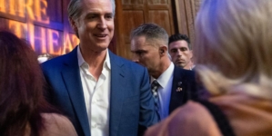 Commentary: Iran, Israel, pet otters and hair gel. Gavin Newsom’s book tour stops in L.A.