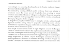 Prime Minister Demands EU Action on Ukrainian Oil Blackmail from Ursula von der Leyen