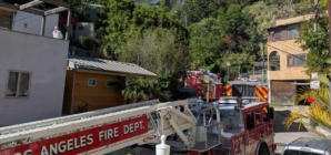 Laurel Canyon home burns as Santa Anas gust through L.A.