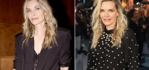 Michelle Pfeiffer stuns at Paris Fashion Week YSL show appearance